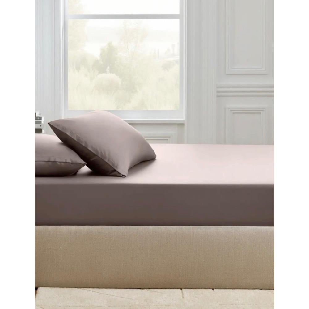 Quince 100% Organic Bamboo Fitted Sheet Set Queen Stone NWT